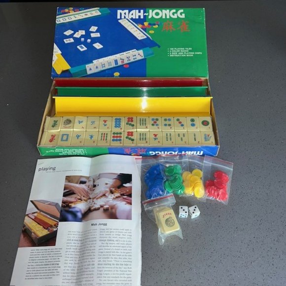 MAHJONG Toys Rare Complete In Open Box Import Mah Jongg Chinese